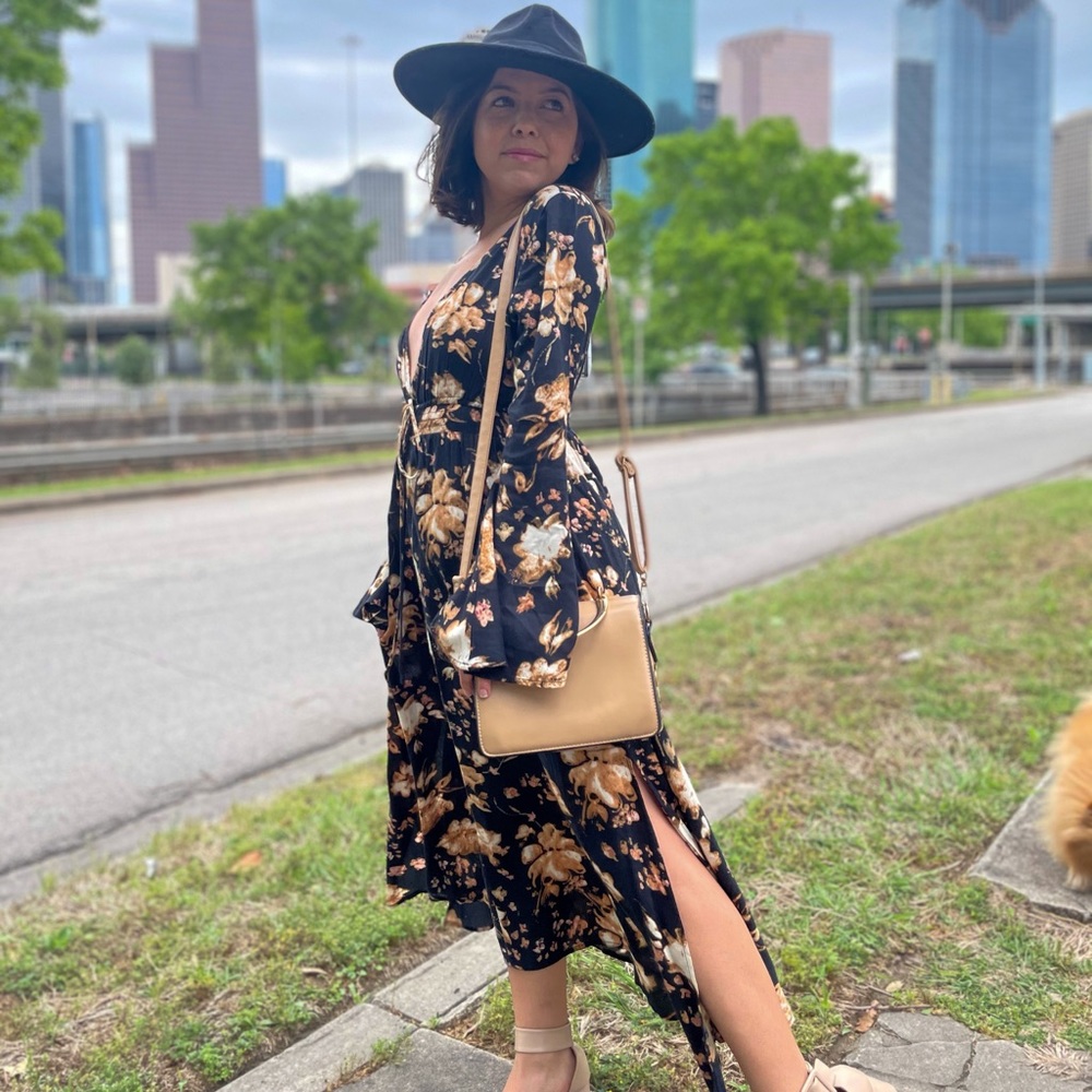 Black Floral Dress